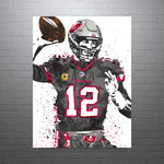 Tom Brady Tampa Bay Bucs Football Art Poster