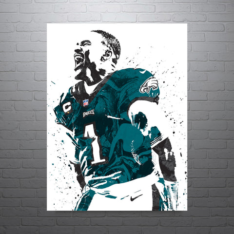 Jalen Hurts Philadelphia Eagles Football Art Poster