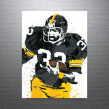 Franco Harris Pittsburgh Steelers Football Art Poster