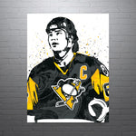 Mario Lemieux Pittsburgh Penguins Hockey Art Poster