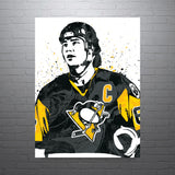 Mario Lemieux Pittsburgh Penguins Hockey Art Poster