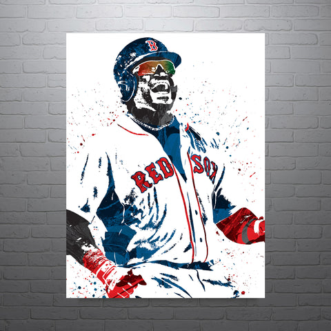 David Ortiz Boston Red Sox Baseball Art Poster