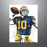 Tom Brady Michigan Wolverines NCAA College Art Poster