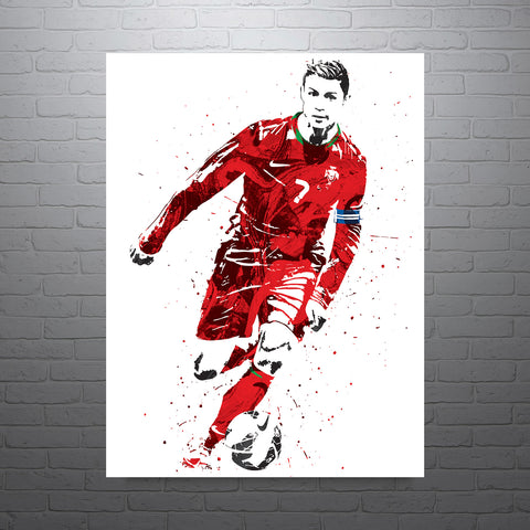 Cristiano Ronaldo Portugal Soccer Futbol Art Poster