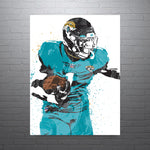 Travis Etienne Jacksonville Jaguars Football Art Poster