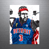 Ben Wallace Detroit Pistons Basketball Art Poster