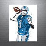 Matt Stafford Detroit Lions Football Art Poster