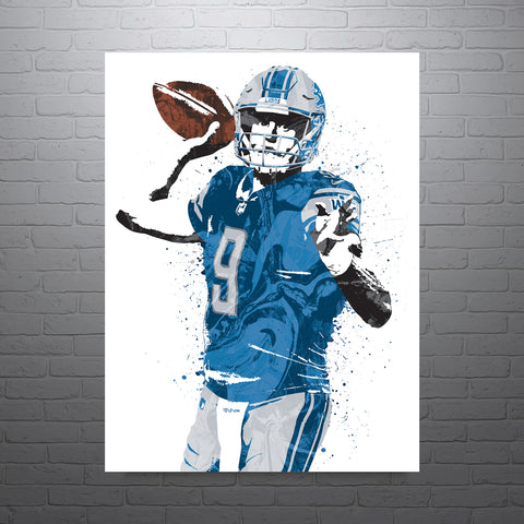 Matt Stafford Detroit Lions Football Art Poster