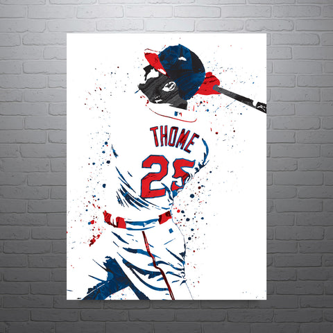 Jim Thome Cleveland Guardians Baseball Art Poster