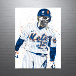 Francisco Lindor New York Mets Baseball Art Poster