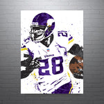 Adrian Peterson Minnesota Vikings Football Art Poster