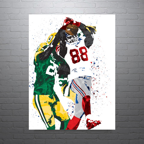 Hakeem Nicks New York Giants Football Art Poster