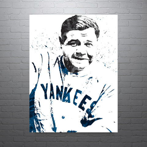 Babe Ruth New York Yankees Baseball Art Poster