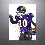 Ed Reed Baltimore Ravens Football Art Poster