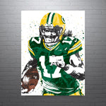 Davante Adams Green Bay Packers Football Art Poster