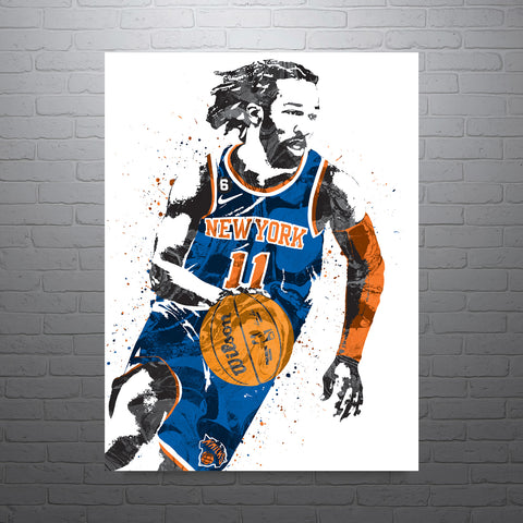 Jalen Brunson New York Knicks Basketball Art Poster