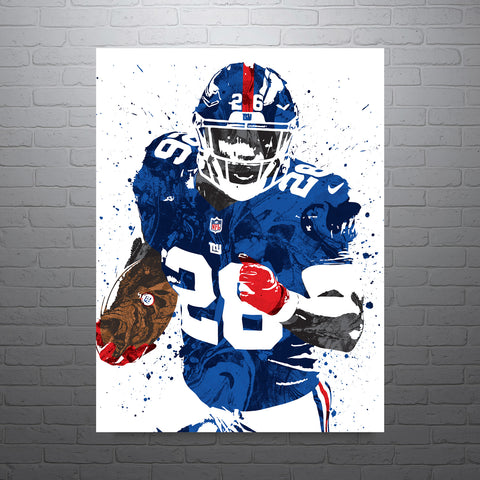 Saquon Barkley New York Giants Football Art Poster