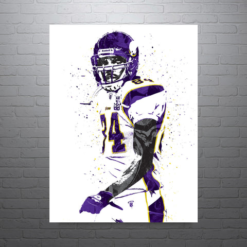 Randy Moss Minnesota Vikings Football Art Poster