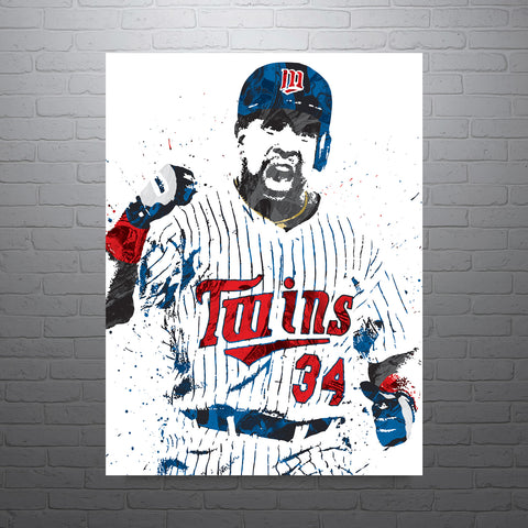 Kirby Puckett Minnesota Twins Baseball Art Poster