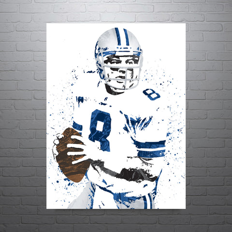 Troy Aikman Dallas Cowboys Football Art Poster