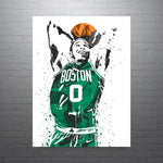 Jayson Tatum Boston Celtics Basketball Art Poster