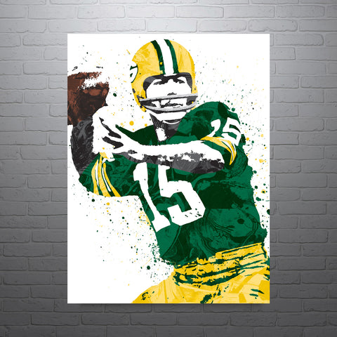 Bart Starr Green Bay Packers Football Art Poster