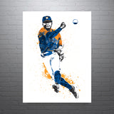 Jose Altuve Throw Houston Astros Baseball Art Poster