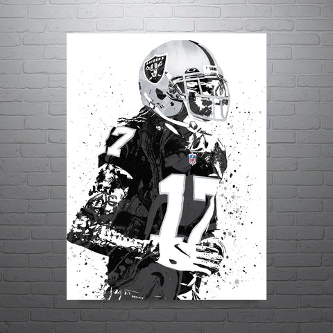 Davante Adams Las Vegas Raiders Football Art Poster