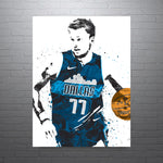 Luka Doncic Dallas Mavericks Basketball Art Poster