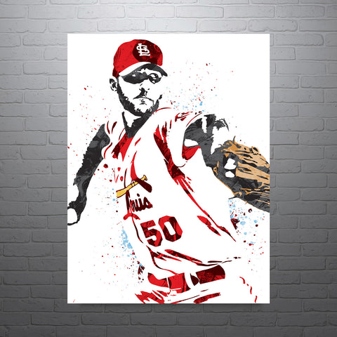 Adam Wainwright St. Louis Cardinals Baseball Art Poster