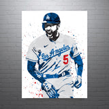 Freddie Freeman Los Angeles Dodgers Baseball Art Poster