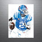 Jaxson Dart Ole Miss Rebels NCAA College Art Poster