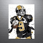 Drew Brees New Orleans Saints Football Art Poster