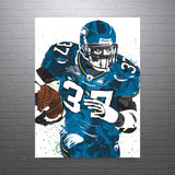 Shaun Alexander Seattle Seahawks Football Art Poster