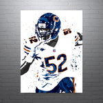 Khalil Mack Chicago Bears Football Art Poster