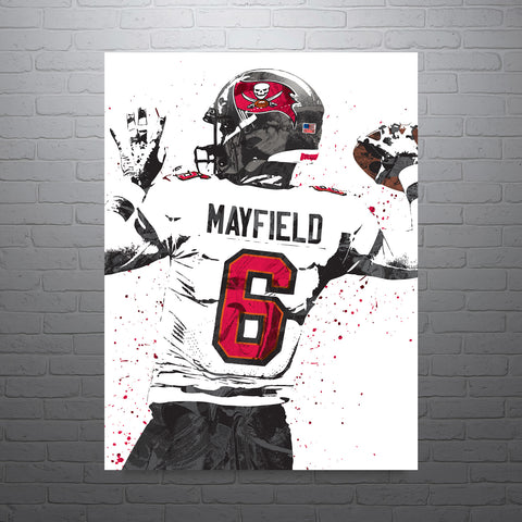 Baker Mayfield Tampa Bay Bucs Football Art Poster