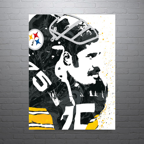 Mean Joe Greene Pittsburgh Steelers Football Art Poster