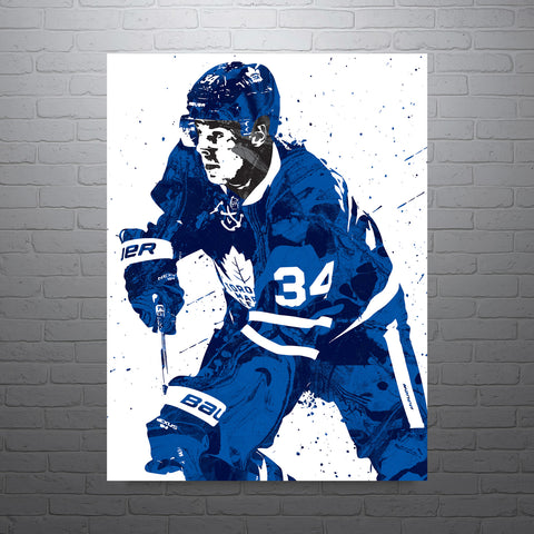 Auston Matthews Toronto Maple Leafs Hockey Art Poster