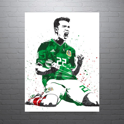 Hirving Lozano Mexico Soccer Futbol Art Poster