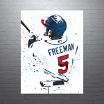 Freddie Freeman Atlanta Braves Baseball Art Poster