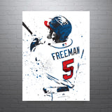 Freddie Freeman Atlanta Braves Baseball Art Poster