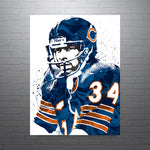 Walter Payton Chicago Bears Football Art Poster