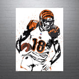 AJ Green Cincinnati Bengals Football Art Poster