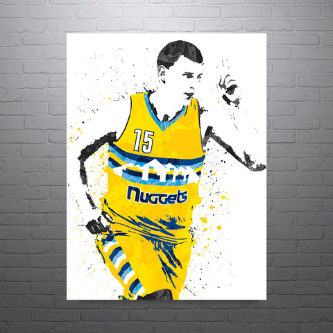 Nikola Jokic Denver Nuggets Basketball Art Poster