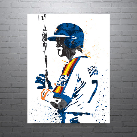 Craig Biggio Houston Astros Baseball Art Poster