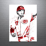 Kyle Farmer Cincinnati Reds Baseball Art Poster