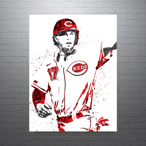 Kyle Farmer Cincinnati Reds Baseball Art Poster