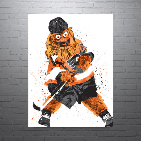 Philadelphia Flyers Gritty Mascot Hockey Art Poster