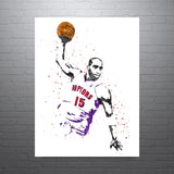 Vince Carter Toronto Raptors Basketball Art Poster