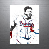 Ozzie Albies Home Jersey Atlanta Braves Baseball Art Poster